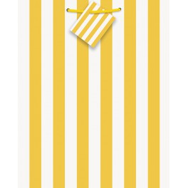 YELLOW STRIPE GIFT BAG-MED