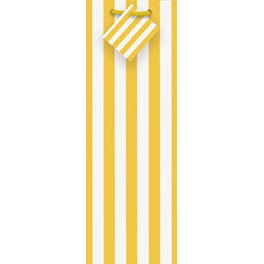 YELLOW STRIPE WINE BAG