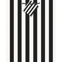 BLACK STRIPE GIFT BAG-MED