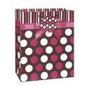 PINK DOTS BOW GIFTBAG-LG