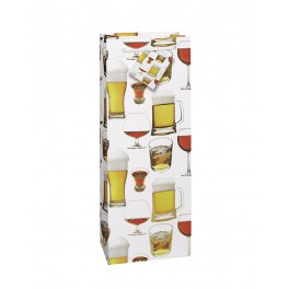 GOLD FOIL CHEERS WINE BAG