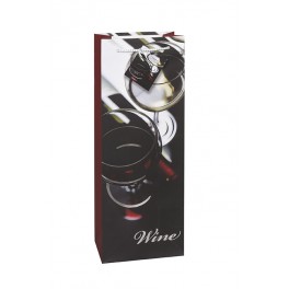 CHIC SILVER FOIL WINE BAG