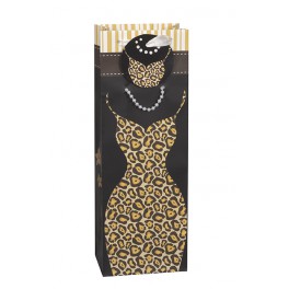 LEOPARD DRESS WINE BAG