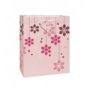 PINK JEWEL FLOWERS GIFT BAG-LG