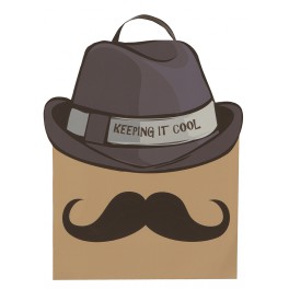 COOL MUSTACHE GIFT BAG-LARGE