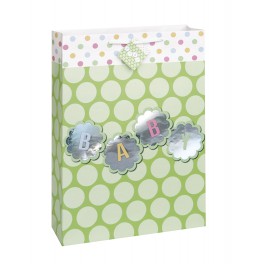 BABY DOTS FOIL GIFTBAG-JMBO