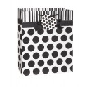 BLACK DOTS BOW GIFTBAG-LG