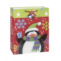 PENGUIN SNOWFLAKES GIFTBAG-LRG