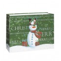 XMAS SNWMN GRN GFTBG-HORZ LG