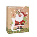 SANTA LIST CUTOUT GIFTBAG-MED