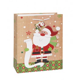 SANTA LIST CUTOUT GIFTBAG-MED