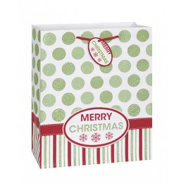 MERRY XMAS DOTS GIFTBAG-LRG