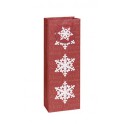 RED SNOWFLAKES-WINE BAG