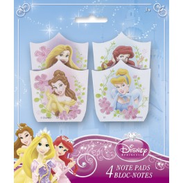 4 PRINCESS SHAPED NOTE PADS