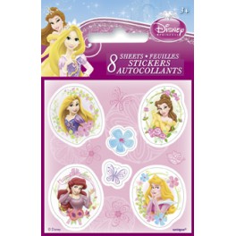 8 DISNEY PRINCESS STICKER SHTS