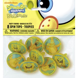 8 SPONGEBOB SPIN TOPS