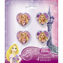 4 TANGLED SHAPED ERASERS