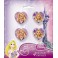 4 TANGLED SHAPED ERASERS