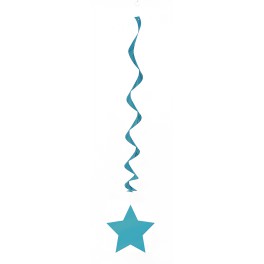 3 CBN TEAL STAR HANG SWIRL-26"