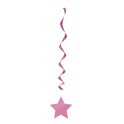 3 HOT PINK STAR HANG SWIRL-26"