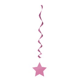 3 HOT PINK STAR HANG SWIRL-26"