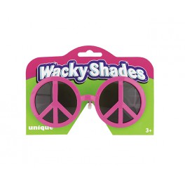 PINK PEACE SIGN GLASSES