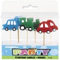 6 CAR PICK BIRTHDAY CANDLES