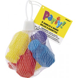 6 PRTY BUBBLE BTTLES - NET BAG