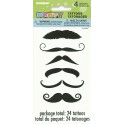 4 MUSTACHE TATTOO SHEETS