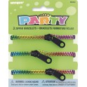 3 MUTICOLR METALC ZIPR BRACLTS