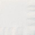 20 BRIGHT WHITE LUNCH NAPKINS