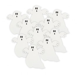10 MINI GHOST CUTOUTS 5"H