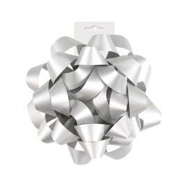 SILVER 6" GIFT BOW