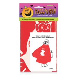 RED DEVIL PLASTIC CAPE-CHILD