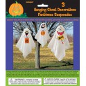 3 GHOST HANGING DECORATIONS