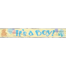 FOIL IT'S A BOY BANNER 12 FT.