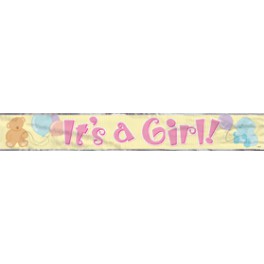 FOIL IT'S A GIRL BANNER 12 FT.