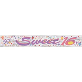 FOIL SWEET 16 BANNER 12 FT.