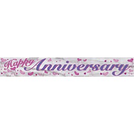 FOIL ANNIVERSARY BANNER 12FT