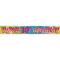 FOIL HAPPY 30TH BDAY BNNR 12FT