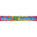 FOIL HAPPY 40TH BDAY BNNR 12FT