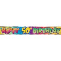 FOIL HAPPY 50TH BDAY BNNR 12FT
