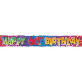 FOIL HAPPY 60TH BDAY BNNR 12FT