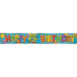 FESTVE 6TH BDAY FOIL BNNR 12FT
