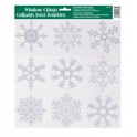 GLITTER SNOWFLAKE WINDOW CLING