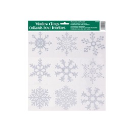 GLITTER SNOWFLAKE WINDOW CLING