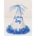 B'DAY BOY GLITTER FRINGE HAT