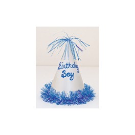 B'DAY BOY GLITTER FRINGE HAT