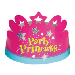 6 PARTY PRINCESS HATS