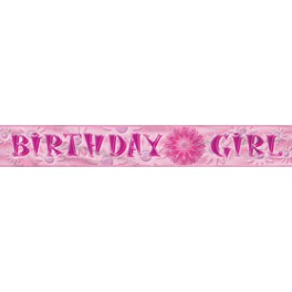 BIRTHDAY GIRL FOIL BANNER 12FT